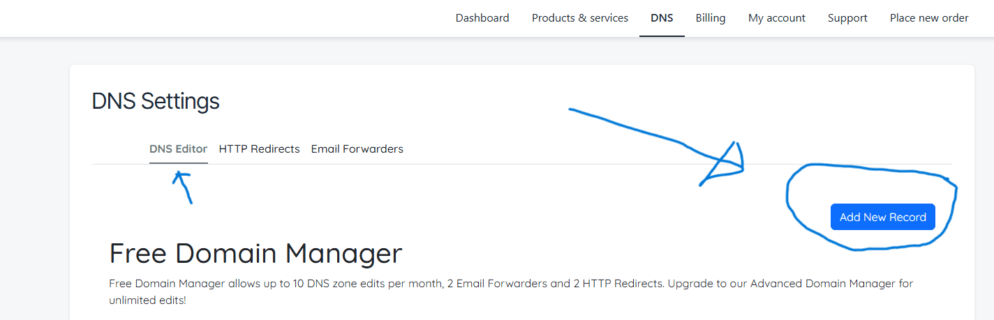 Webcentral Add New Record